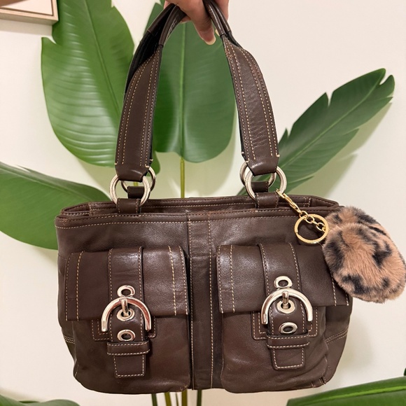 Authentic Vintage Coach Leather Bag - Picture 1 of 6